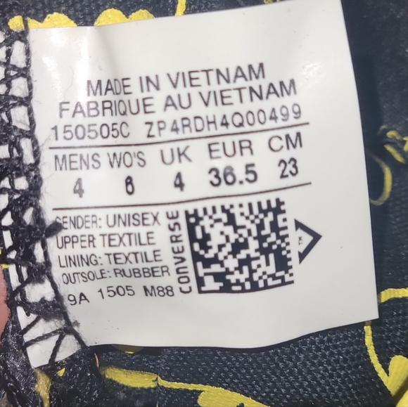 Men size 4/women’s size 6 Converse DC Comics x Chuck Taylor All Star High Batman - Picture 9 of 9